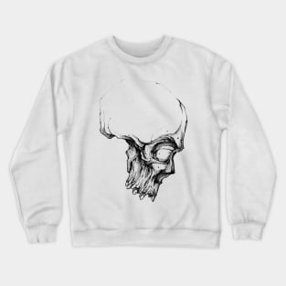 Sketch Devil Skull Tattoo Style Design Drawing Art Graphic Crewneck Sweatshirt